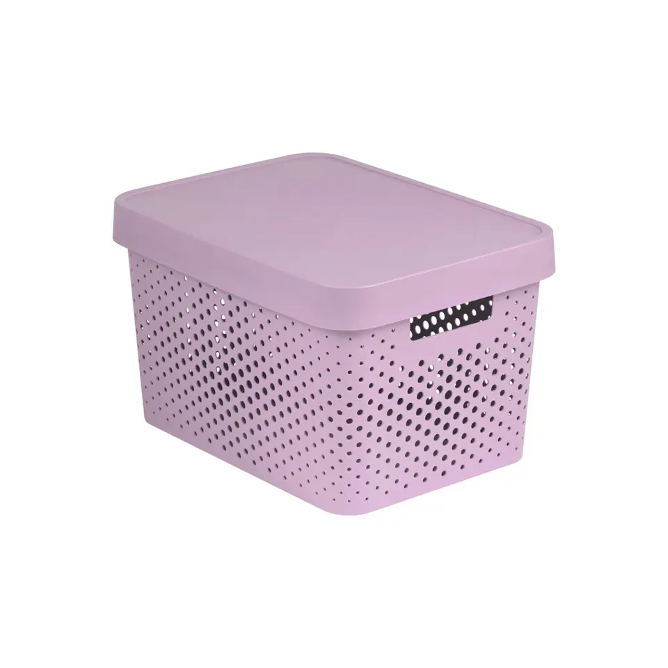 ⁨Openwork container with lid Infinity 17L pink⁩ at Wasserman.eu