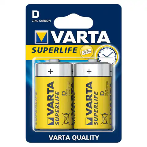 ⁨2x Varta Superlife R20 batteries (blister)⁩ at Wasserman.eu