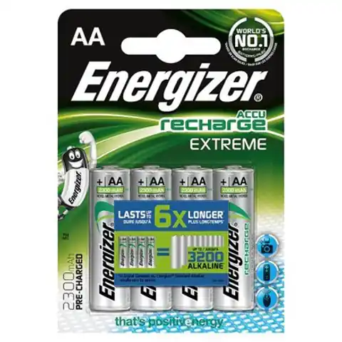 ⁨Energizer AA/HR6, 2300 mAh, Rechargeable Accu Extreme Ni-MH, 4 pc(s)⁩ at Wasserman.eu