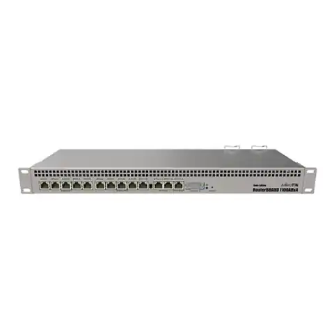 ⁨MikroTik Router Switch RB1100AHx4 Dude Edition 10/100/1000 Mbit/s, Ethernet LAN (RJ-45) ports 13, 1 GB, Rack mountable, 2x M.2,⁩ at Wasserman.eu