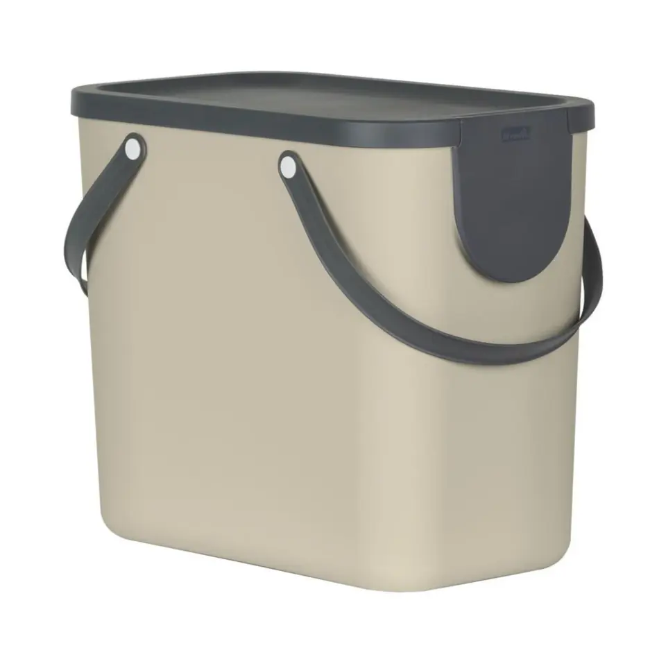 ⁨Kosz do segregacji Rotho Albula 25L cappuccino⁩ w sklepie Wasserman.eu