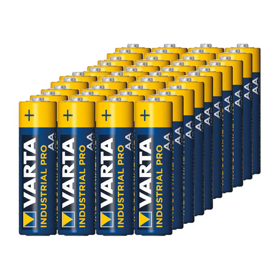 ⁨40x Bateria R-06 LR6 AA alkaliczne 1,5V Varta Industrial (folia4)⁩ w sklepie Wasserman.eu