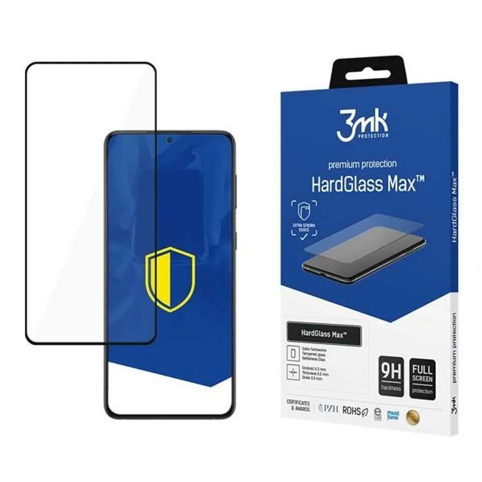 ⁨Szkło ochronne HardGlass Max Samsung S22 S901 Czarne⁩ w sklepie Wasserman.eu