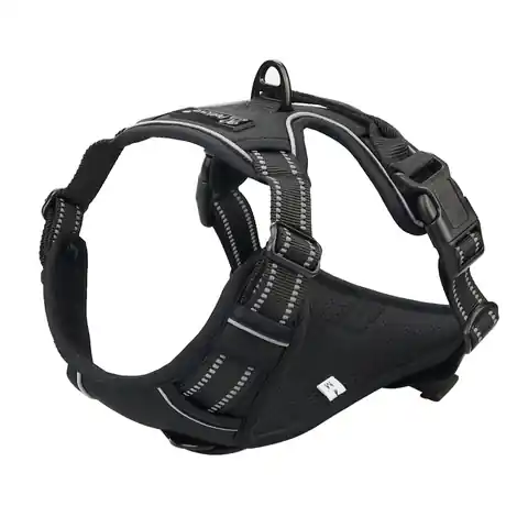 ⁨PETLOVE Full reflective harness for dog M black [SZELPMBK]⁩ at Wasserman.eu