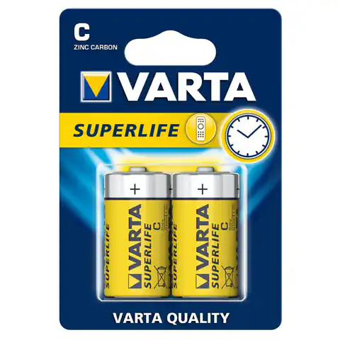 ⁨2x Varta Superlife R14 batteries (blister)⁩ at Wasserman.eu