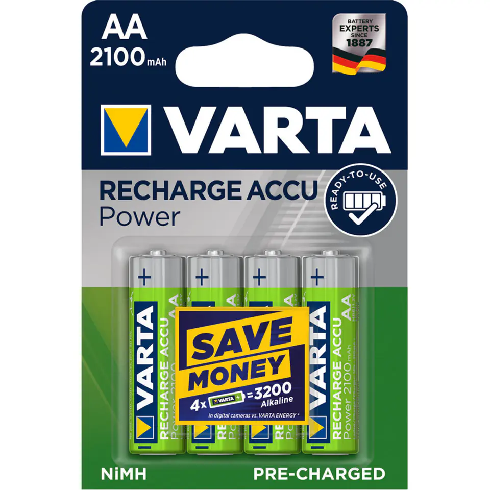 4x akumulatorki Ready2use R-06 AA 2100mAh Varta w sklepie Wasserman.eu