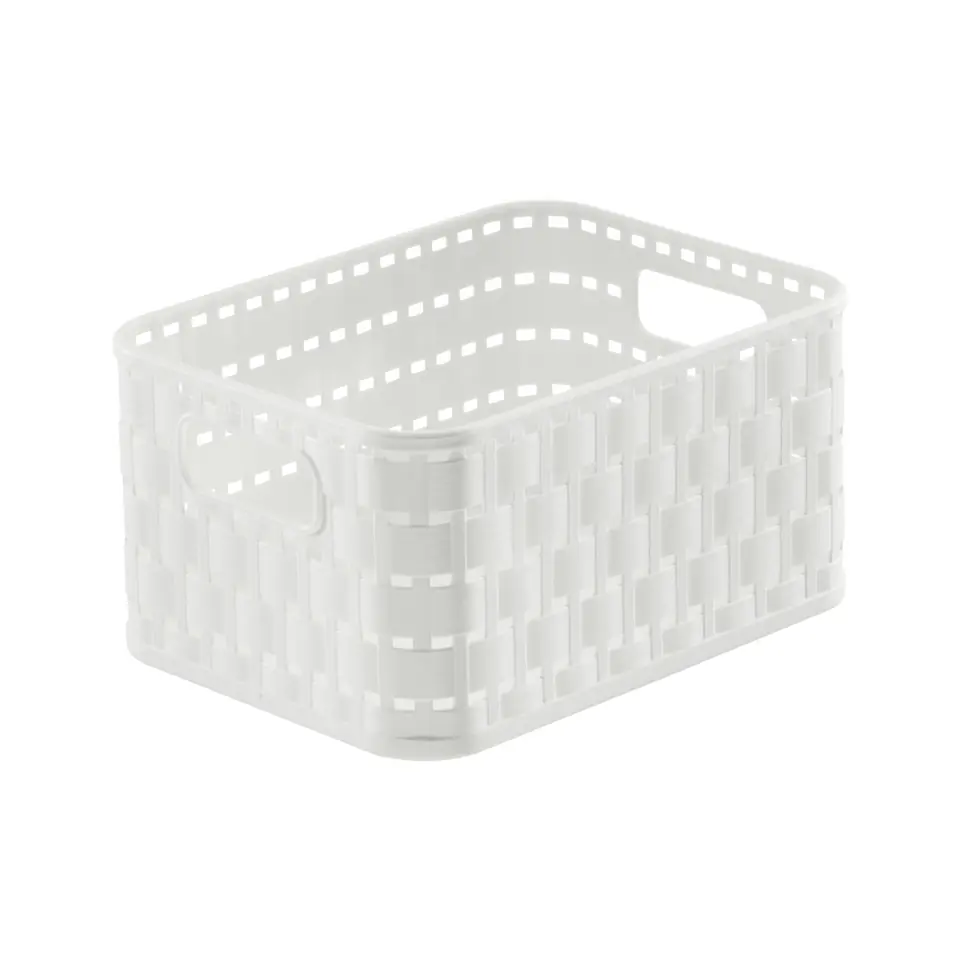 ⁨Basket container Rotho Country A6 2L white⁩ at Wasserman.eu