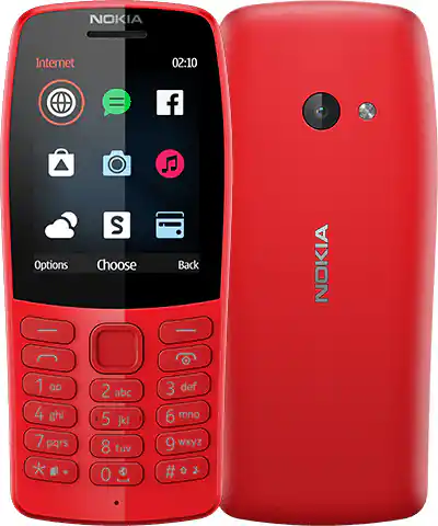 ⁨Nokia 210 Red, 2.4 ", TFT, 240 x 320 pixels, 16 MB, Dual SIM, Bluetooth, 3.0, USB version microUSB, Main camera 0.3 MP, 1020 mAh⁩ at Wasserman.eu