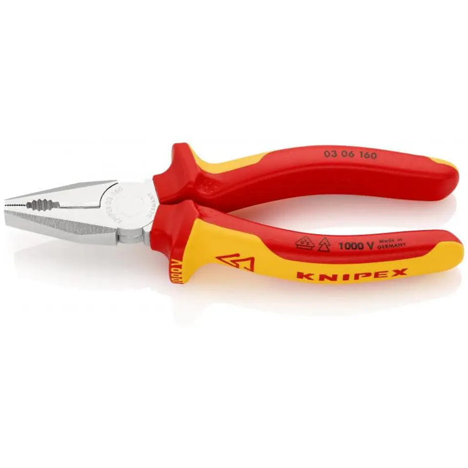 ⁨UNIVERSAL INSULATED PLIERS VDE 160MM⁩ at Wasserman.eu