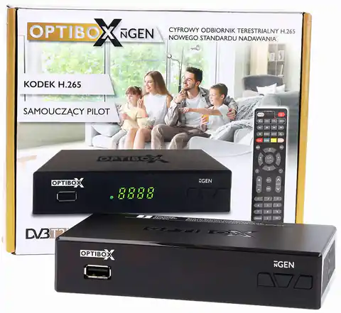 ⁨Tuner DVB-T2/C HEVC H.265 Dekoder Optibox nGEN⁩ w sklepie Wasserman.eu