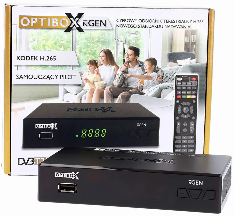 Tuner DVB-T2/C HEVC H.265 Dekoder Optibox nGEN w sklepie Wasserman.eu