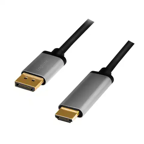 ⁨Kabel DisplayPort 4K/60 Hz,DP do HDMI aluminiowy 2m⁩ w sklepie Wasserman.eu