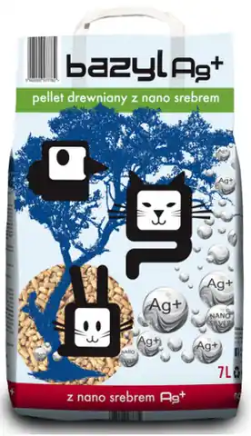 ⁨Basil Ag+ Pellet - Wooden Cat Litter 7 l⁩ at Wasserman.eu