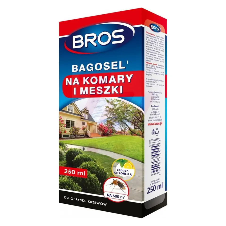 ⁨Preparation for spraying the garden against mosquitoes and ticks Bros Bagosel 100EC 250ml⁩ at Wasserman.eu