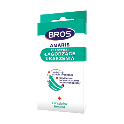 ⁨Zestaw 20 plasterków łagodzących ukąszenia Bros Amaris⁩ w sklepie Wasserman.eu