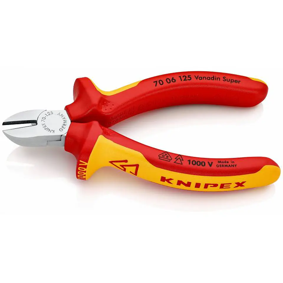 ⁨SIDE INSULATED CUTTING PLIERS 125MM⁩ at Wasserman.eu