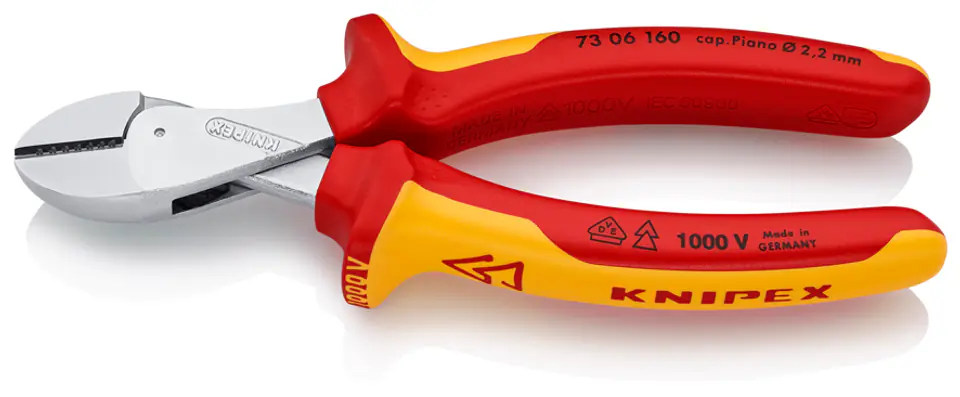 ⁨X-CUT SIDE CUTTING PLIERS 160MM, HIGH RATIO LEVER⁩ at Wasserman.eu