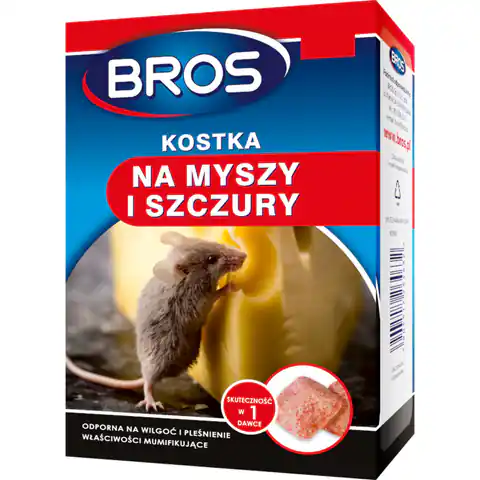 ⁨Kostka na myszy i szczury Bros 250g⁩ w sklepie Wasserman.eu