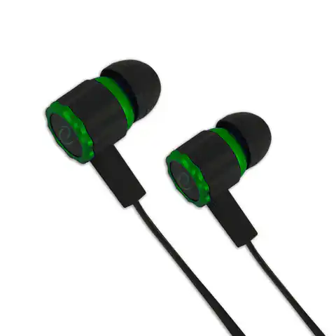 ⁨EGH201G Esperanza słuchawki douszne z mikrofonem gaming viper czarno-zielone⁩ w sklepie Wasserman.eu