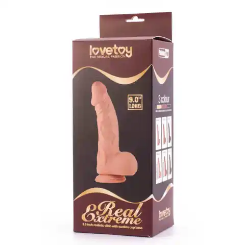 ⁨Dildo with suction cup Real Extreme 23cm Lovetoy⁩ at Wasserman.eu