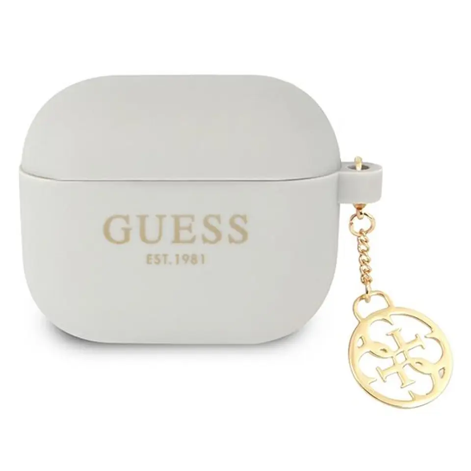 ⁨Guess GUA3LSC4EG AirPods 3 cover grey/grey Silicone Charm 4G Collection⁩ at Wasserman.eu
