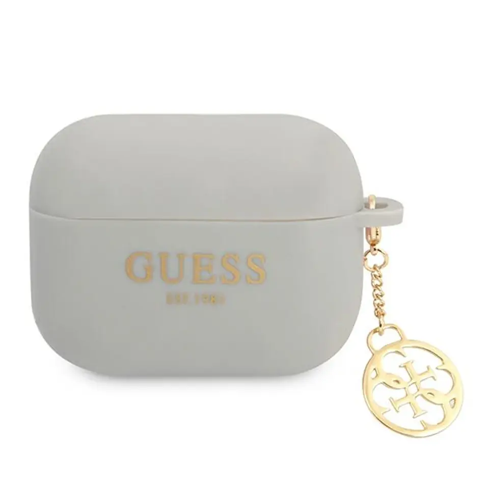 ⁨Guess GUAPLSC4EG AirPods Pro cover grey/grey Silicone Charm 4G Collection⁩ at Wasserman.eu