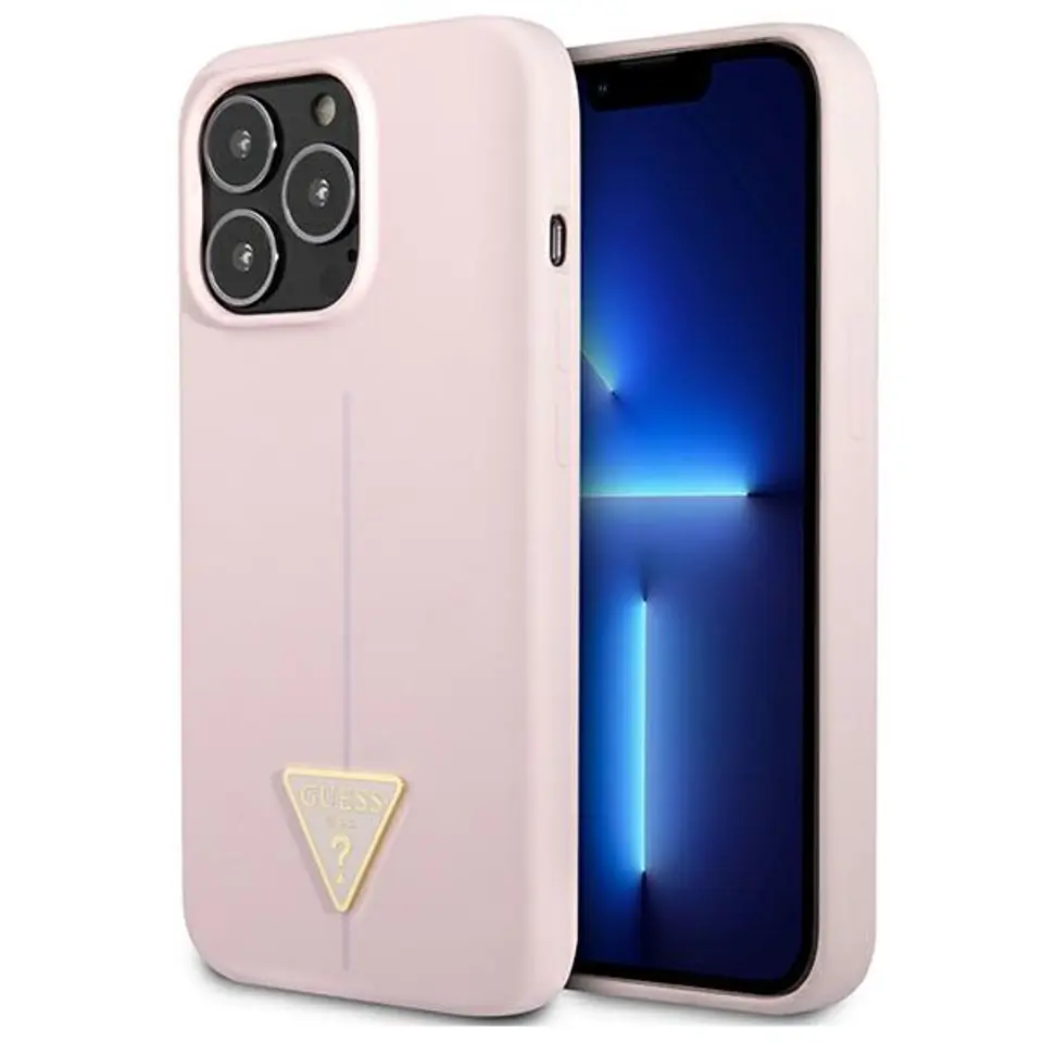 ⁨Guess GUHCP13LSLTGU iPhone 13 Pro / 13 6.1" purple/purple hardcase Silicone Triangle⁩ at Wasserman.eu