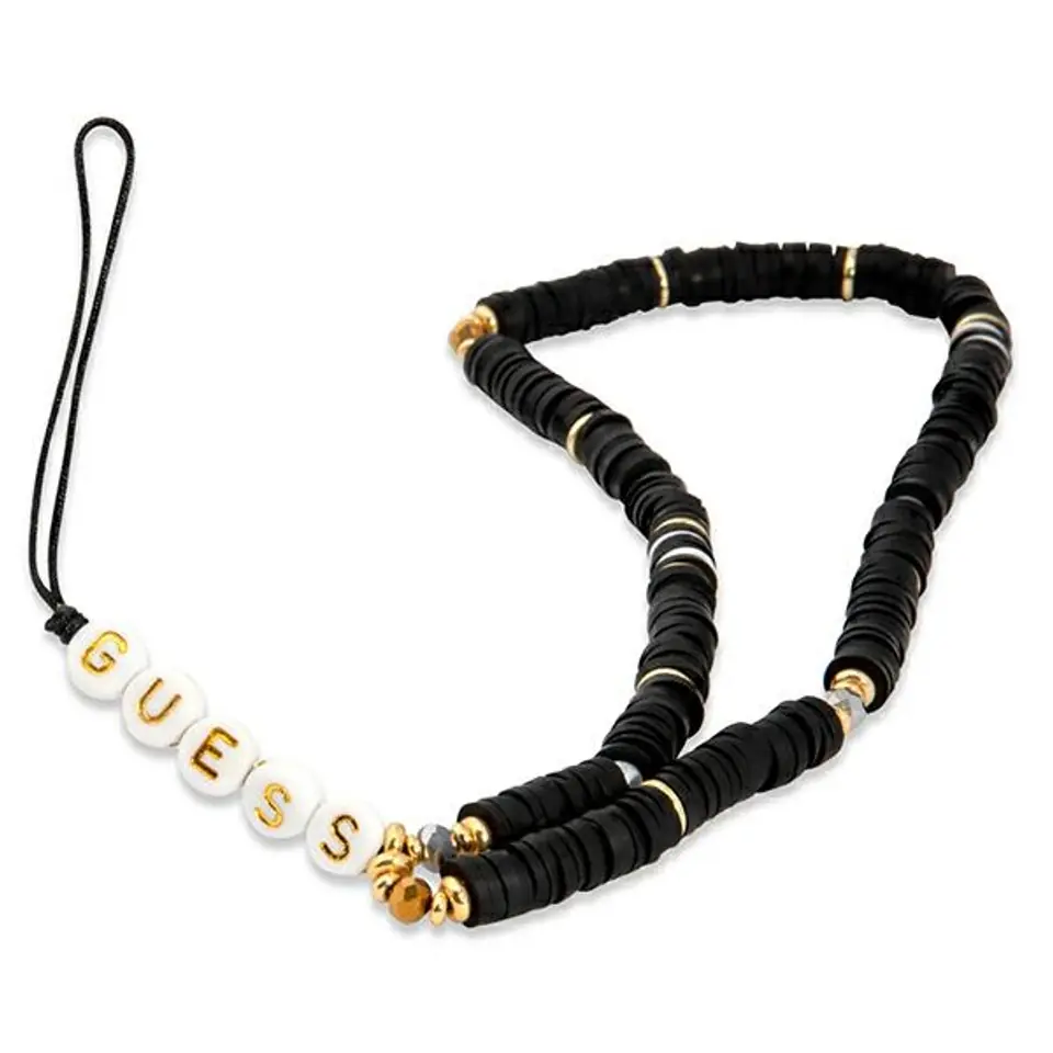 ⁨Guess gustpeark Phone Strap black/black Heishi Beads⁩ at Wasserman.eu