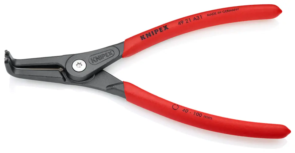 ⁨PRECISION PLIERS FOR EXTERNAL RINGS BENT 210MM⁩ at Wasserman.eu