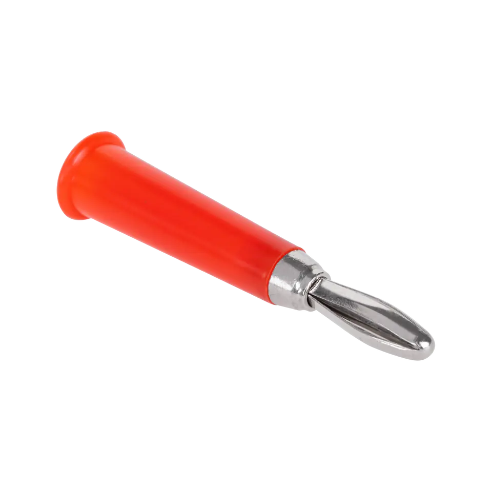 Wtyk bananowy prosty plastikowy czerwony Cabletech w sklepie Wasserman.eu