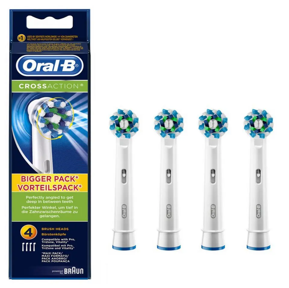 ⁨Oral-B Power Crossaction Toothbrush Heads EB50-4 For adults, Heads, Number of brush heads included 4⁩ at Wasserman.eu