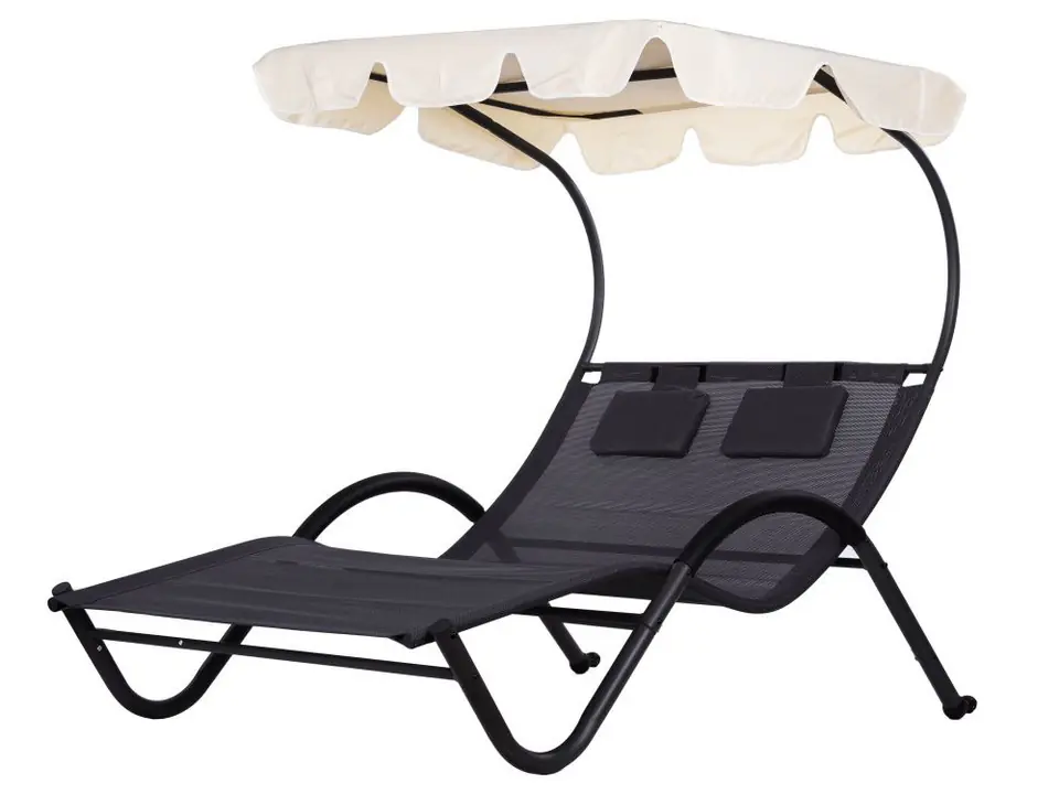 ⁨Garden lounger with visor swing hammock⁩ at Wasserman.eu