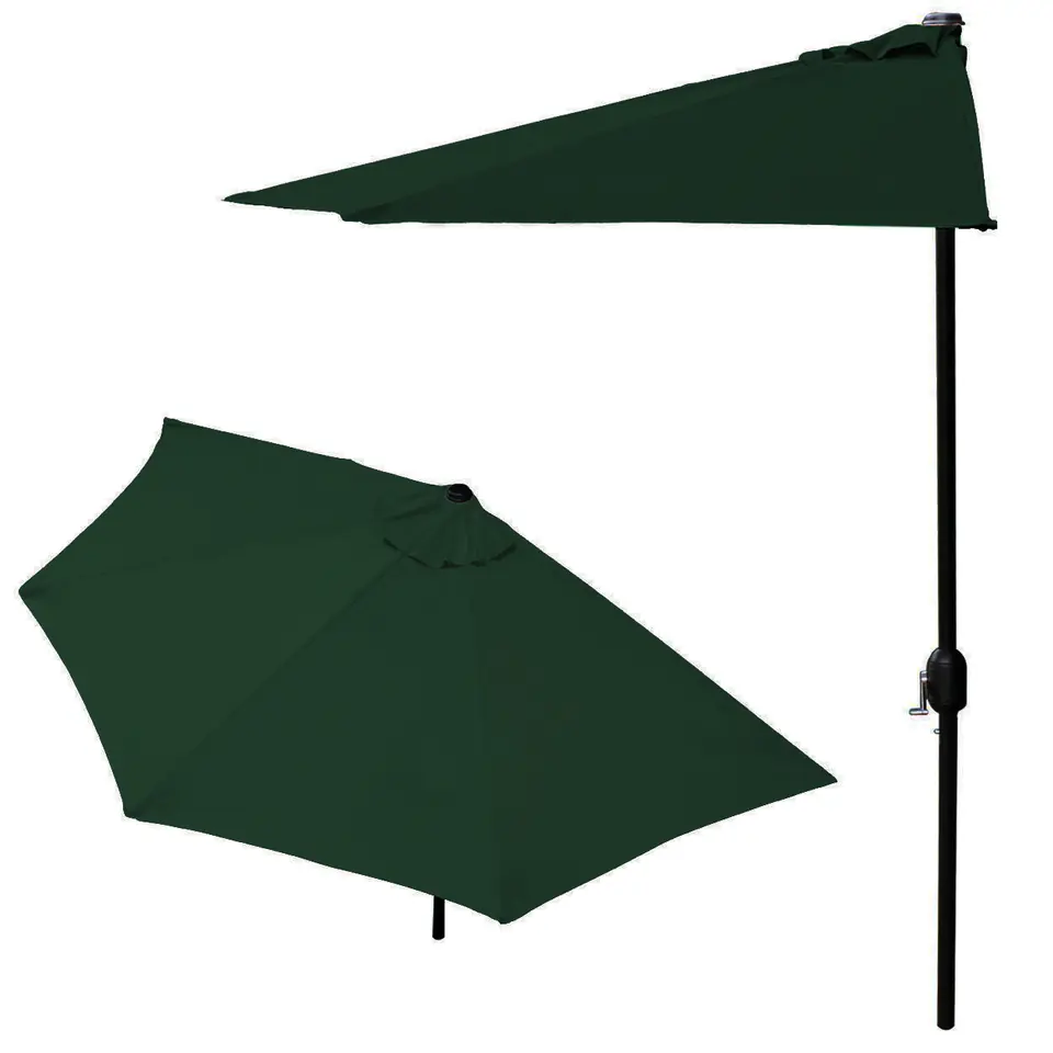⁨Parasol ogrodowy pół-parasol ścienny na taras 2,7 m zielony MultiGarden⁩ w sklepie Wasserman.eu