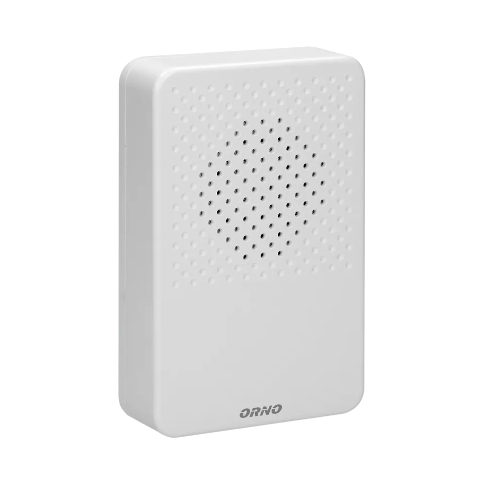 ⁨One-tone corded electronic doorbell LARK MAXI AC, 230V, white⁩ at Wasserman.eu