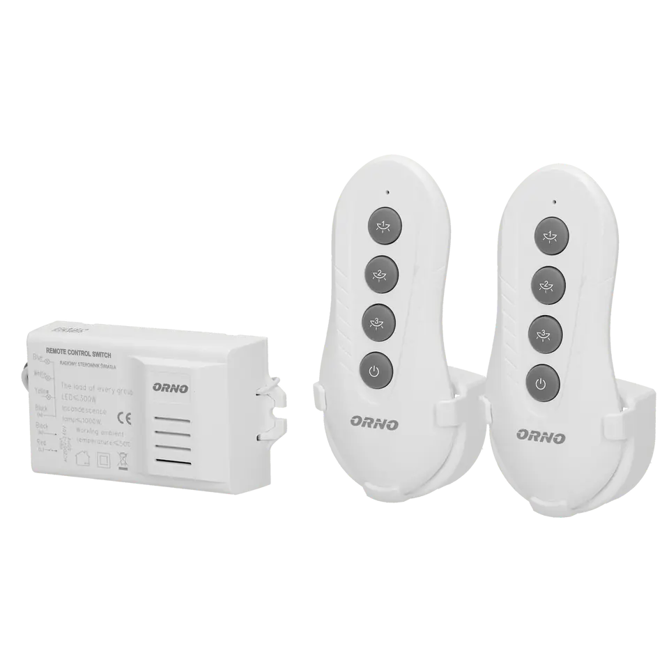 ⁨Wireless 3-channel lighting controller, 2 remote controls⁩ at Wasserman.eu