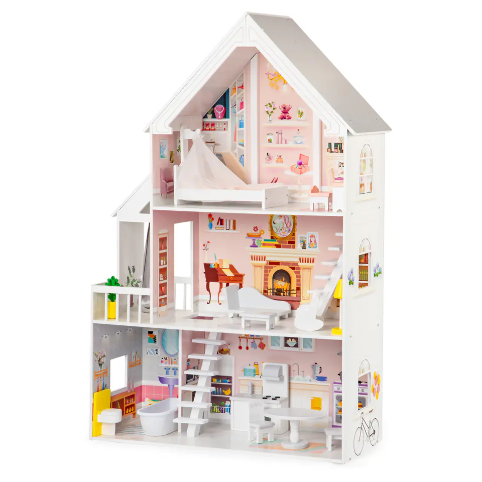 ⁨Wooden dollhouse xxl Powder residence ECOTOYS⁩ at Wasserman.eu