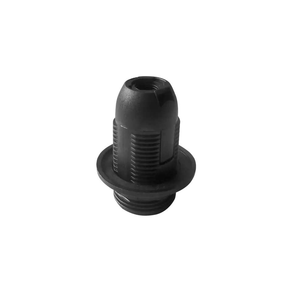 ⁨Thermoplastischer Halter E14 mit Flansch, schwarz, 40er Set⁩ im Wasserman.eu