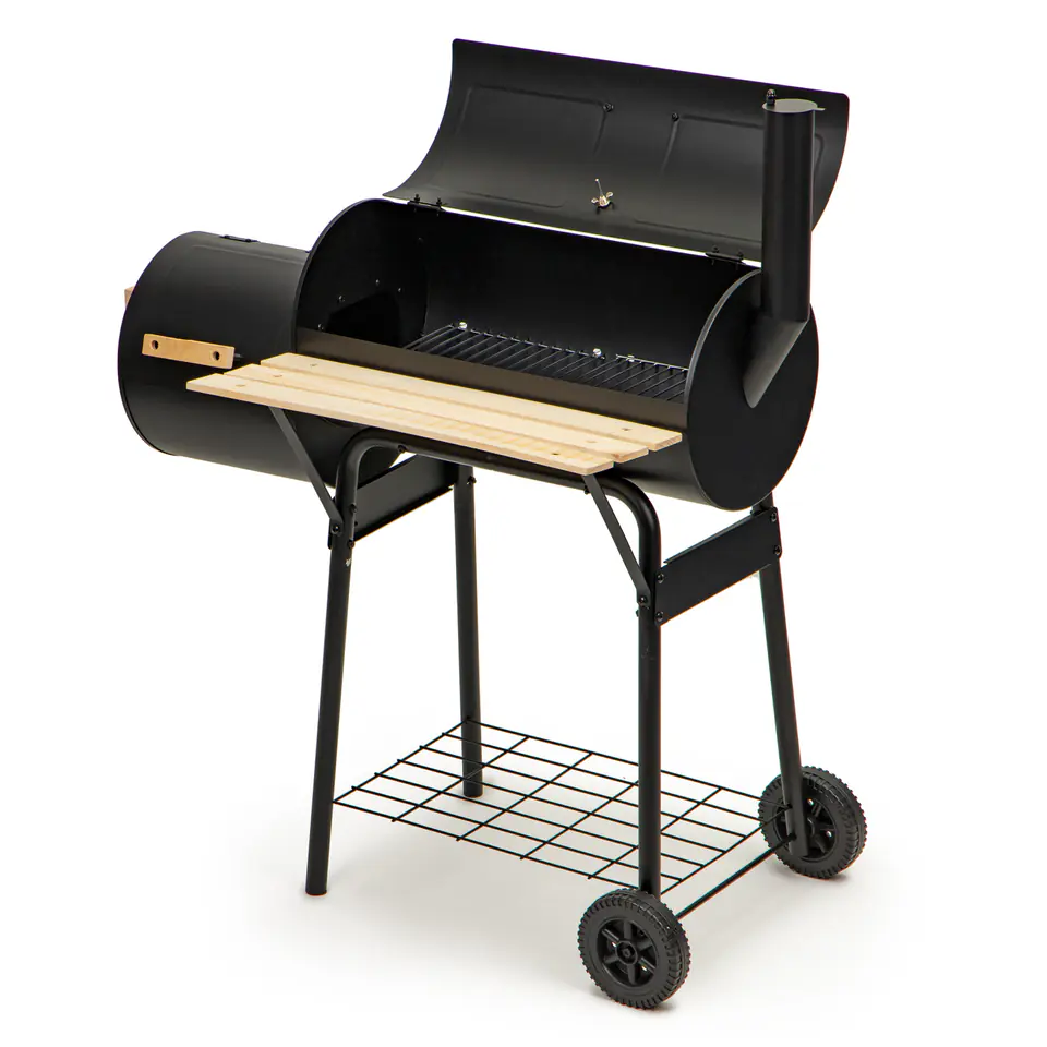 Duży grill ogrodowy - wędzarnia 2w1 termometr + akcesoria do grillowania w sklepie Wasserman.eu