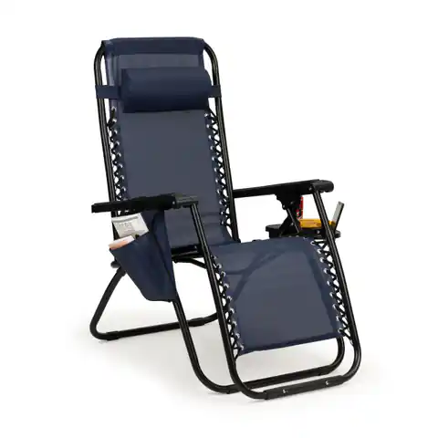 ⁨Leżak fotel ogrodowy plażowy składany zero gravity⁩ w sklepie Wasserman.eu