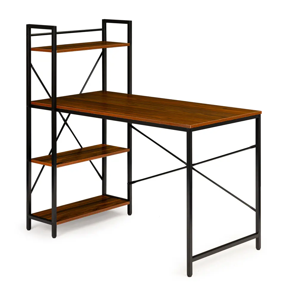 Computer desk office table + shelf shelf LOFT bronze at Wasserman.eu