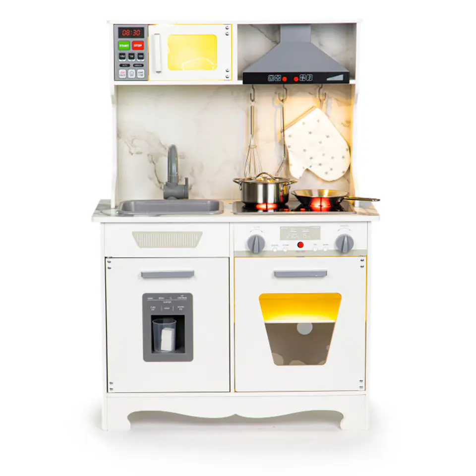 Wooden kitchen for children led sounds + accessories at Wasserman.eu