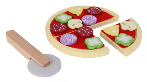 ⁨Zabawka drewniana pizza do krojenia dla dzieci ECOTOYS⁩ w sklepie Wasserman.eu