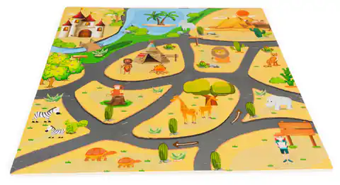 ⁨Foam mat for kids puzzle safari 9el 93x93cm⁩ at Wasserman.eu