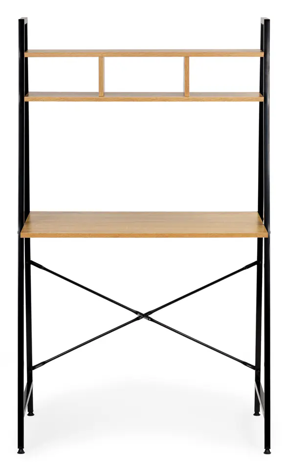 Computer desk office table with loft shelves at Wasserman.eu