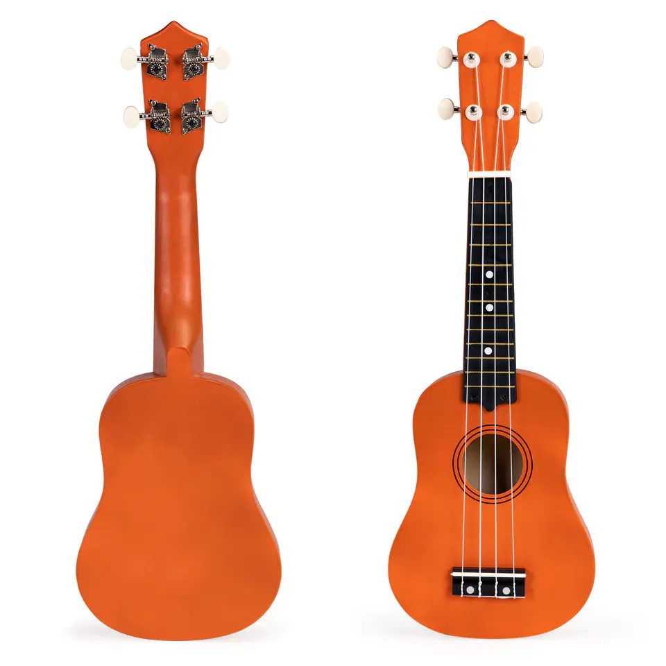 ⁨Gitara ukulele dla dzieci drewniana 4 struny nylonowe ECOTOYS⁩ w sklepie Wasserman.eu