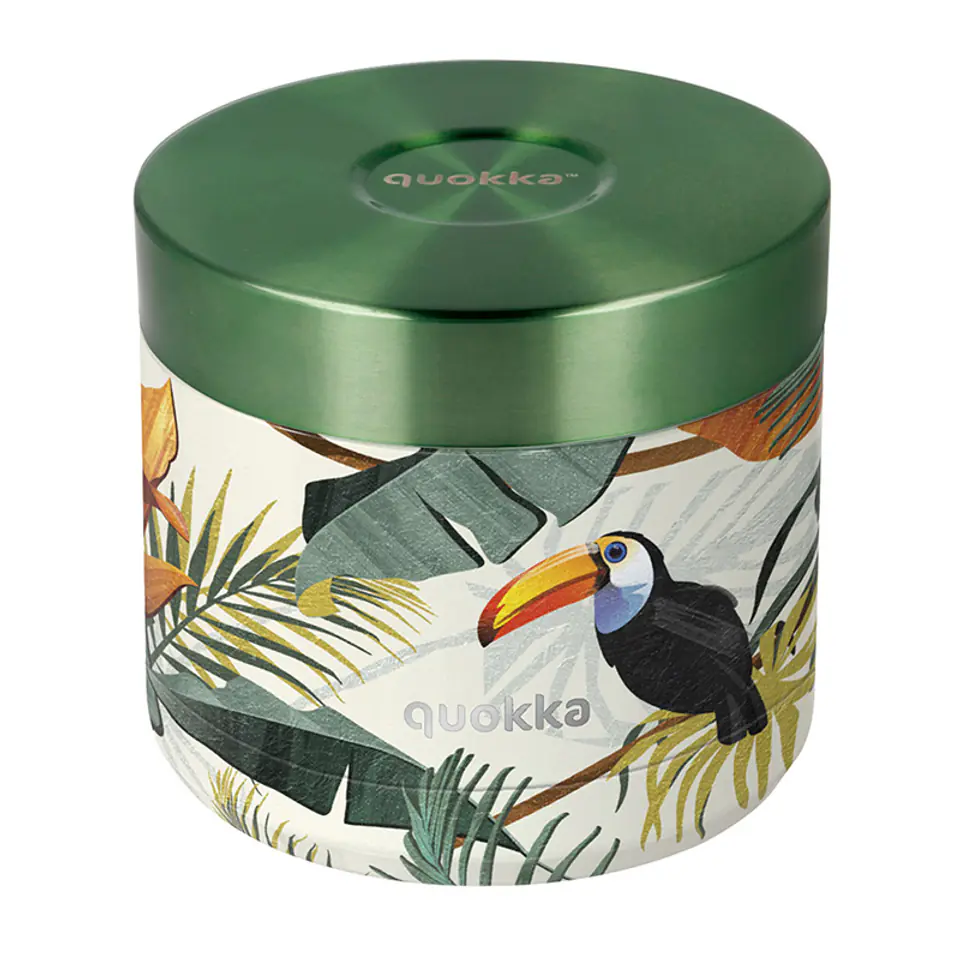 ⁨Quokka Whim Food Jar - Thermal lunchbox / thermos dinner 600 ml (Tropical)⁩ at Wasserman.eu