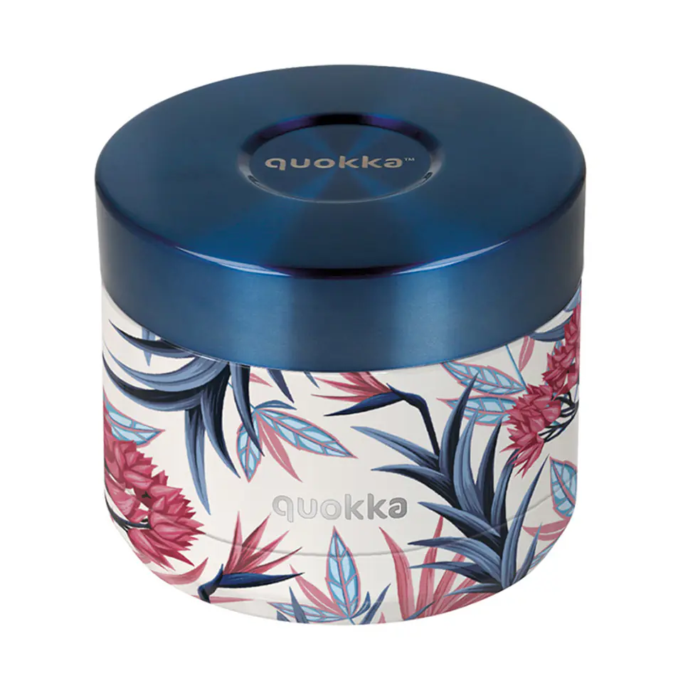 ⁨Quokka Whim Food Jar - Thermal lunchbox / thermos dinner 360 ml (Blue Garden)⁩ at Wasserman.eu