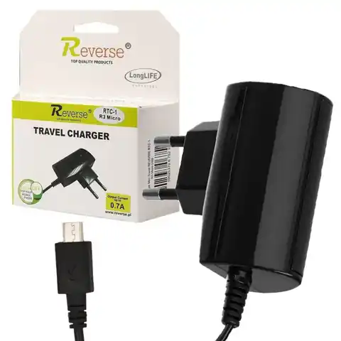 ⁨Wall charger REVERSE micro USB e52/ i9100/ 8600 Power: 0,7A⁩ at Wasserman.eu