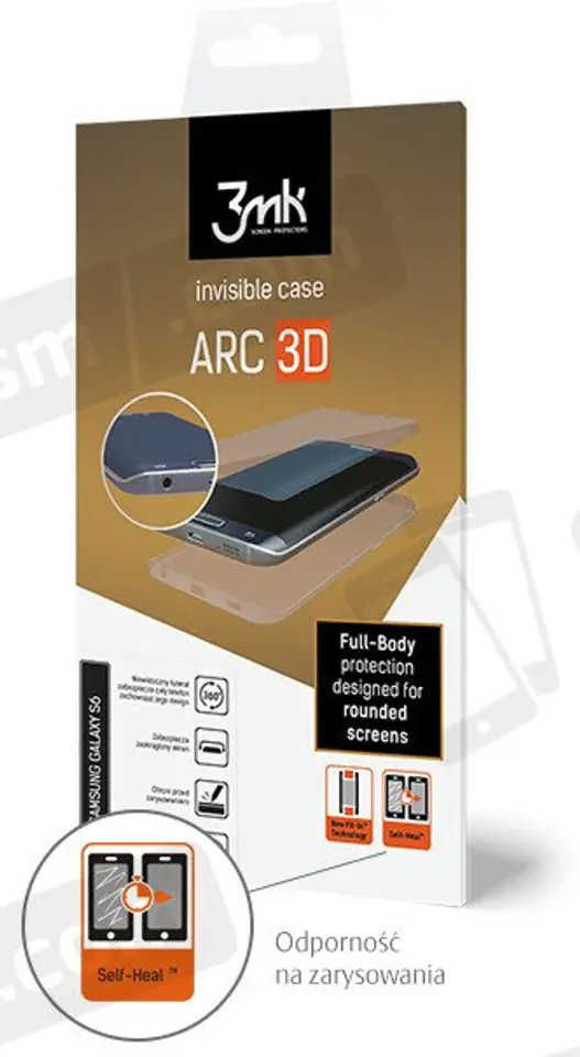 ⁨3MK Film ARC 3D Fullscreen Sam G920 S6 Matte, front, back, sides⁩ at Wasserman.eu