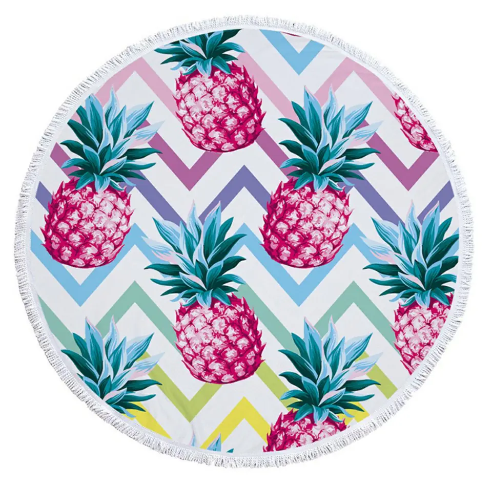 ⁨BQ50D Large round beach towel 150cm⁩ at Wasserman.eu